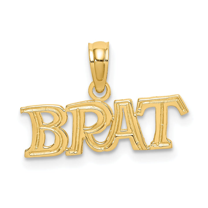 10K Yellow Gold Polished Brat Charm