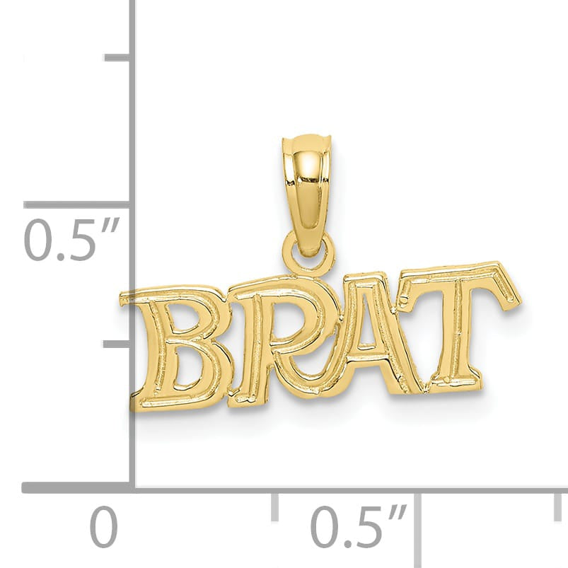 10K Yellow Gold Polished Brat Charm