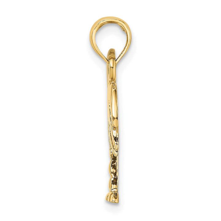 10K Yellow Gold Polished Charleston Palm Tree Charm, 21mm