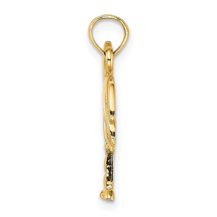 10K Yellow Gold Polished Charleston Palm Tree Charm, 21mm