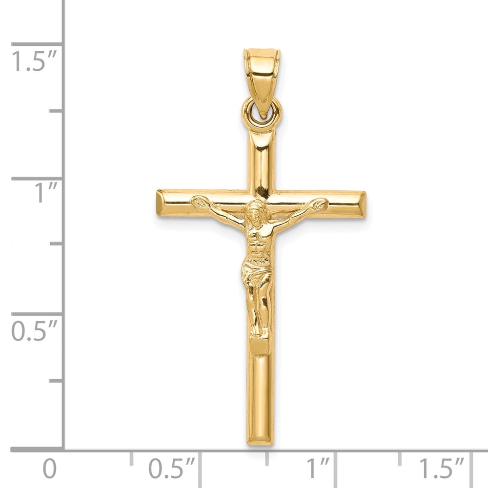 10K Yellow Gold Polished Crucifix Charm Pendant 33x19mm, view 3 of 3