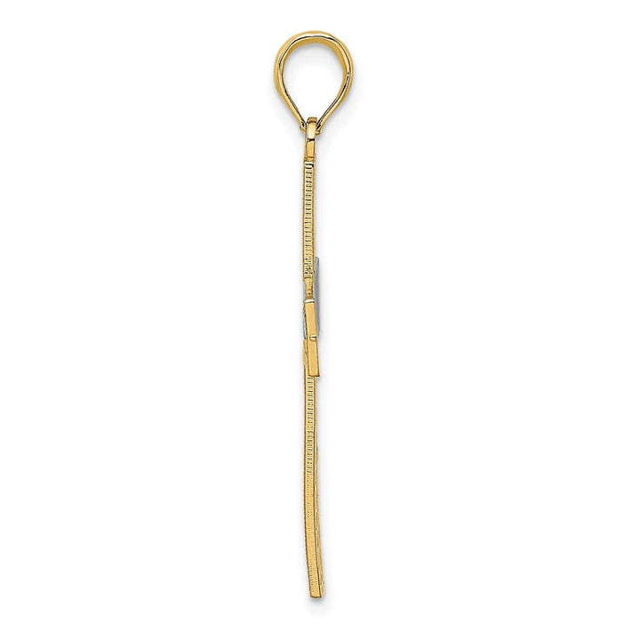 10K Yellow Gold Polished D.C. and Cut-Out Large Latin Cross Charm