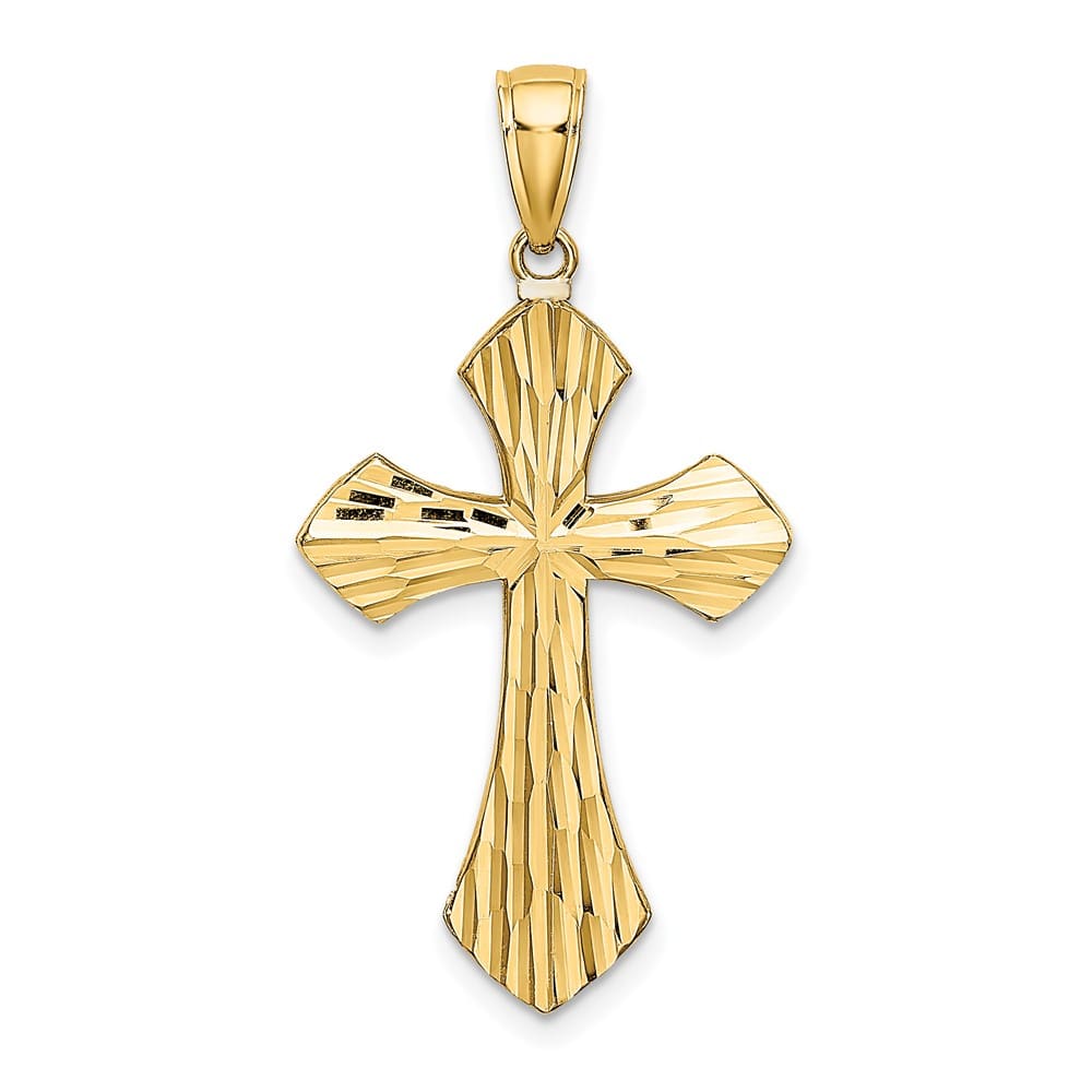 10K Yellow Gold Polished D.C. Large Reversible Cross Charm