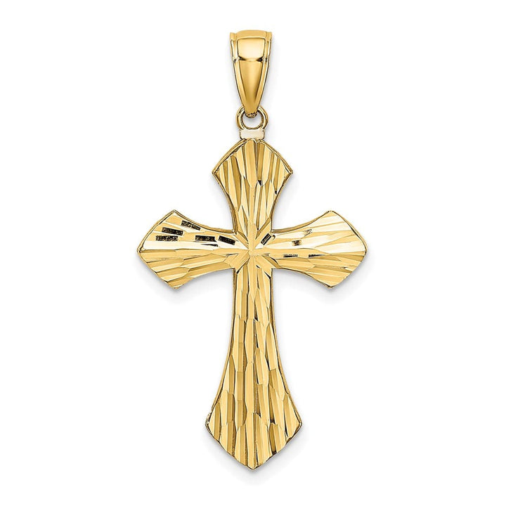 10K Yellow Gold Polished D.C. Large Reversible Cross Charm