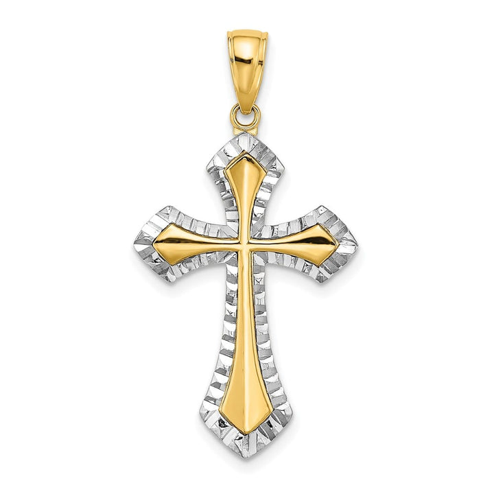 10K Yellow Gold Polished D.C. Large Reversible Cross Charm