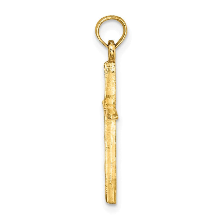 10K Yellow Gold Polished D.C. Medium with Tapered Ends Cross Charm