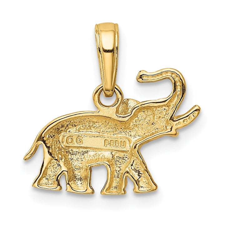 10K Yellow Gold Polished Elephant Charm, Small