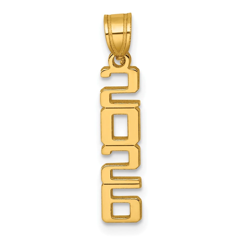 10K Yellow Gold Polished Extra Large 2026 Graduation Charm