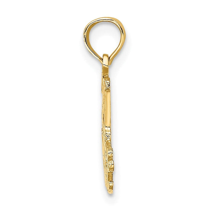 10K Yellow Gold Polished Extra Large 21 at Last Pendant