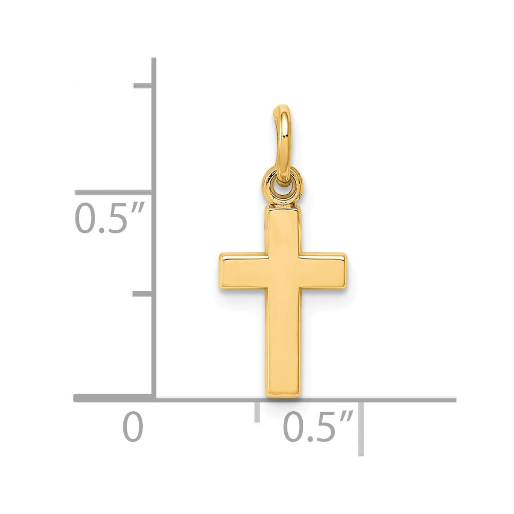 10K Yellow Gold Polished Extra Large Latin Cross Charm