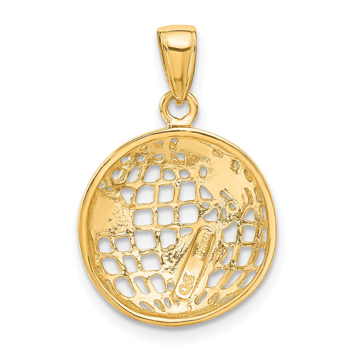 10K Yellow Gold Polished Globe Pendant, Large
