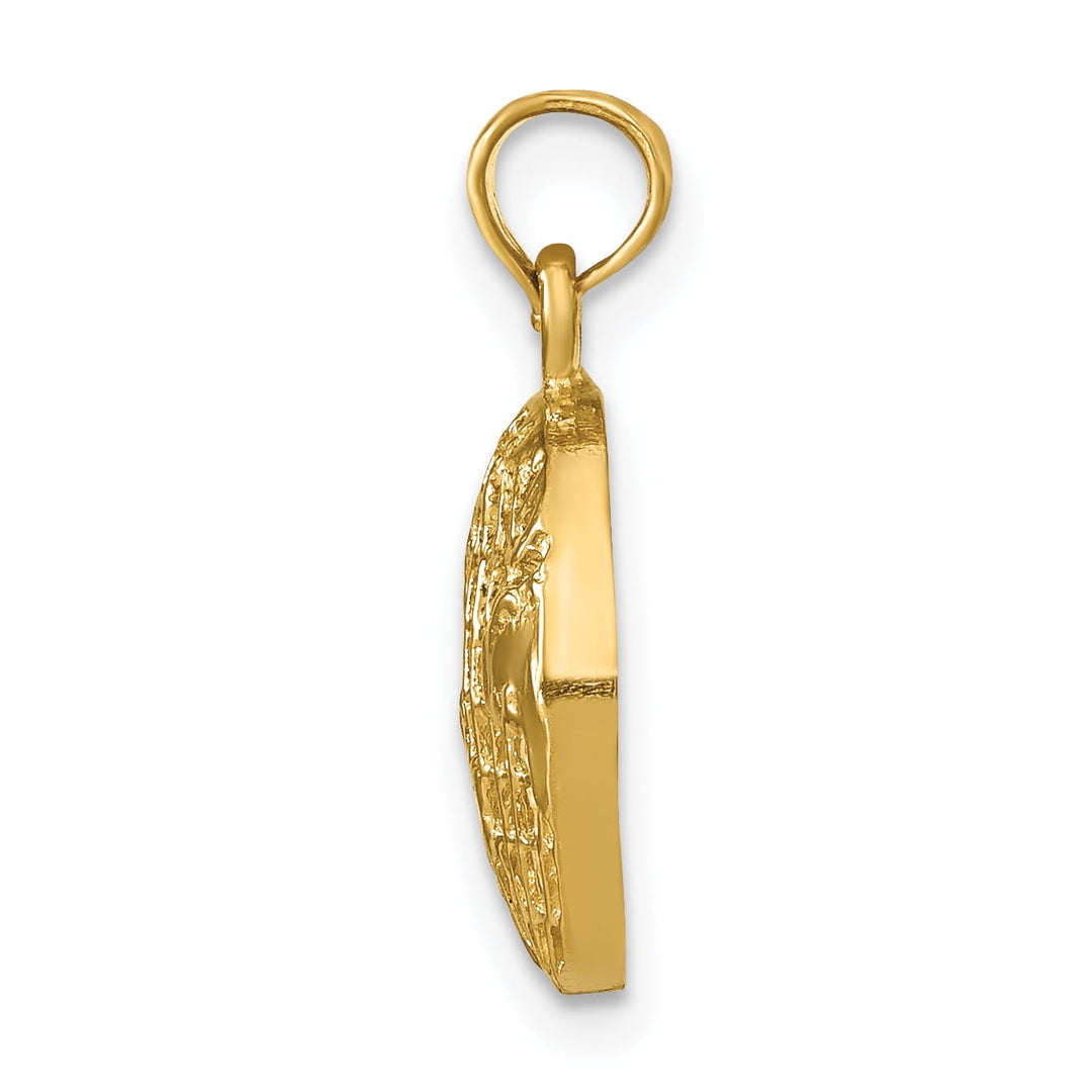 10K Yellow Gold Polished Globe Pendant, Small