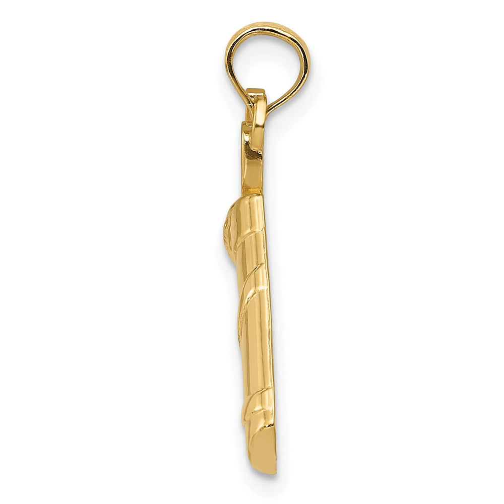 10K Yellow Gold Polished Golf Bag Charm