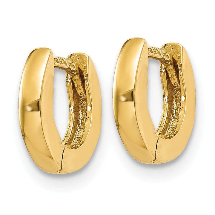 10k Yellow Gold Polished Hinged Earrings