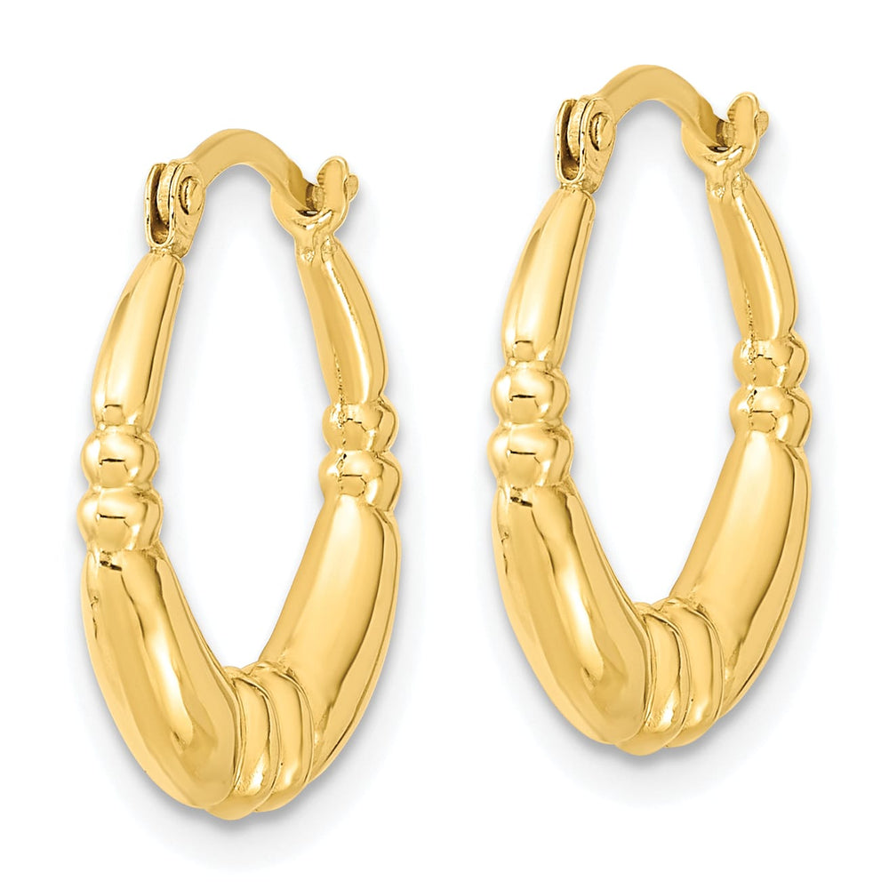 10k Yellow Gold Polished Hoop Earrings