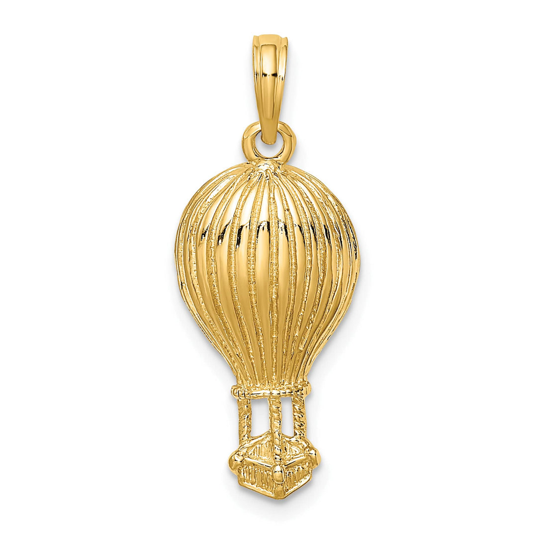 10K Yellow Gold Polished Hot Air Balloon Charm