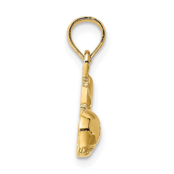 10K Yellow Gold Polished I Heart Whales Charm