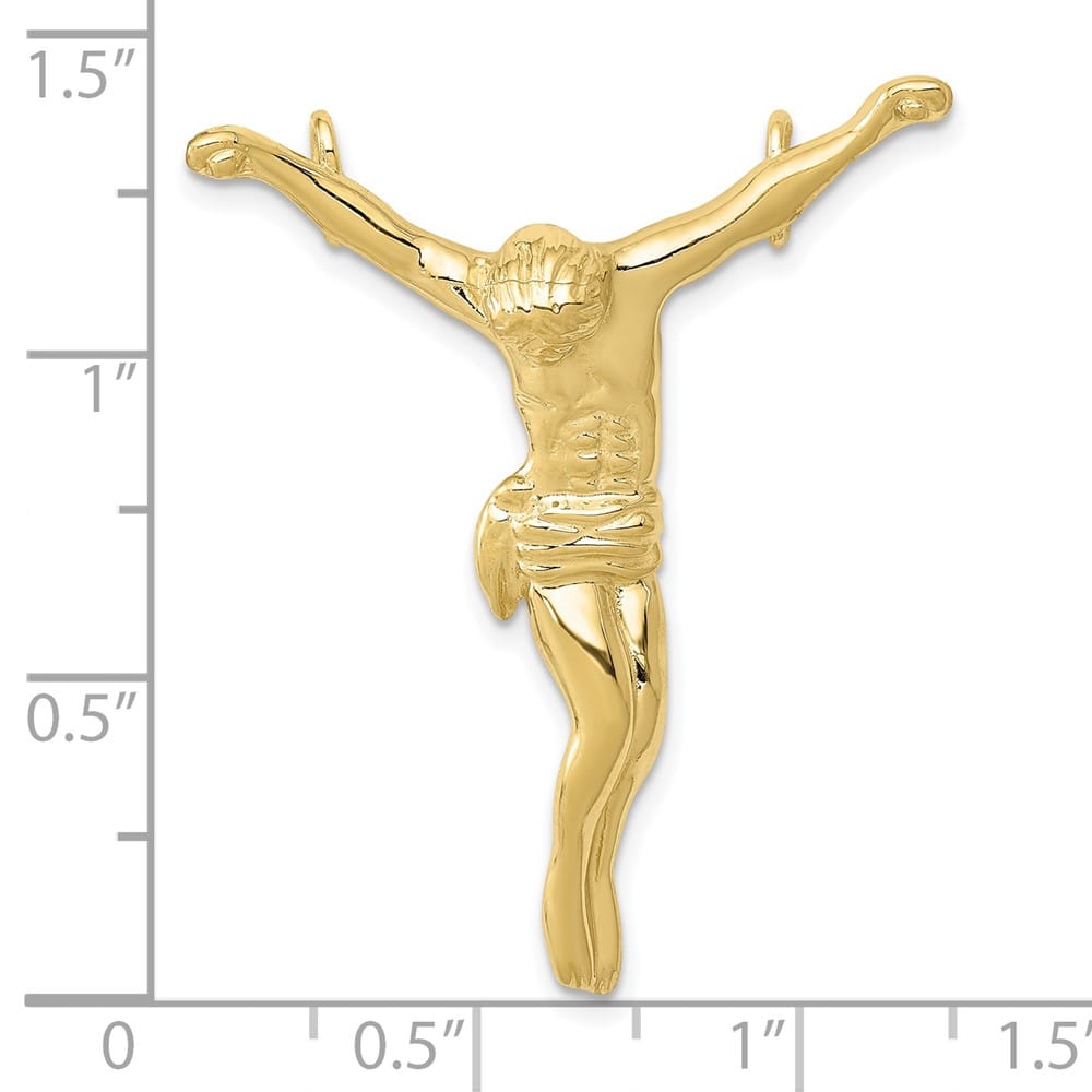 10K Yellow Gold Polished Large Corpus Chain Slide
