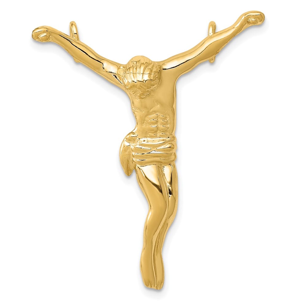 10K Yellow Gold Polished Large Corpus Chain Slide