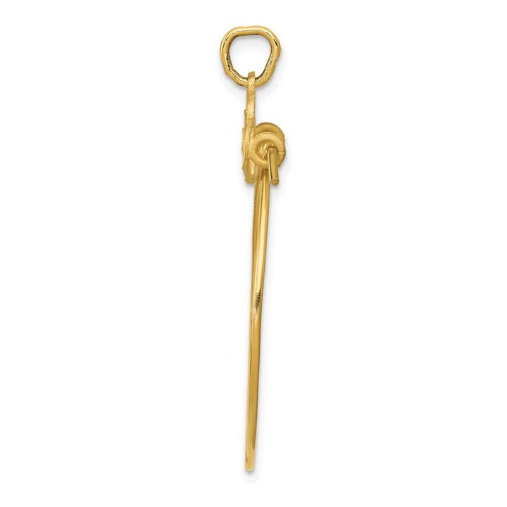 10K Yellow Gold Polished Large Heart Charm Holder
