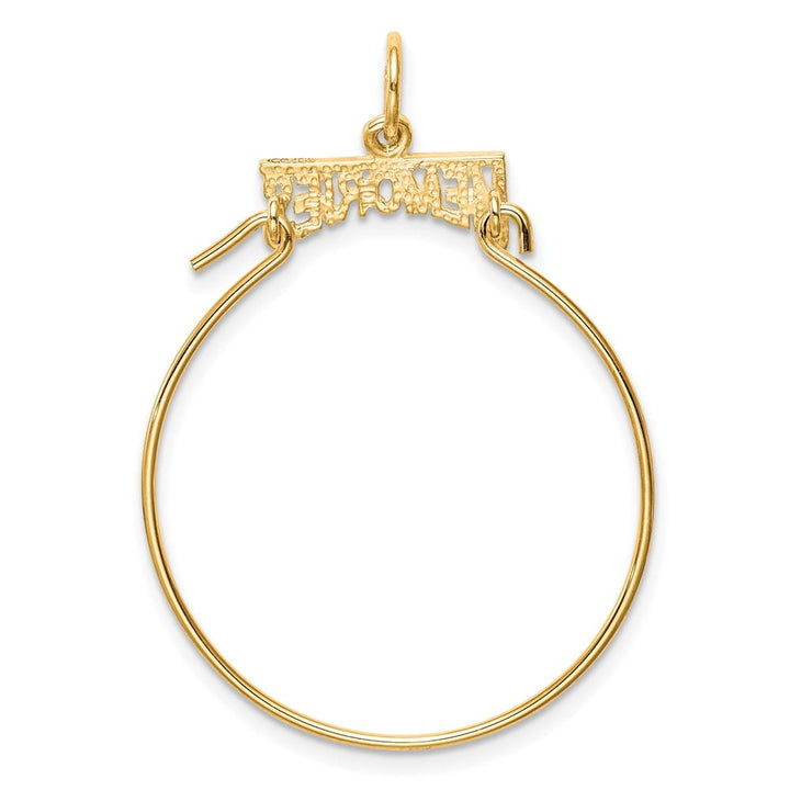 10K Yellow Gold Polished Large Memories Charm Holder