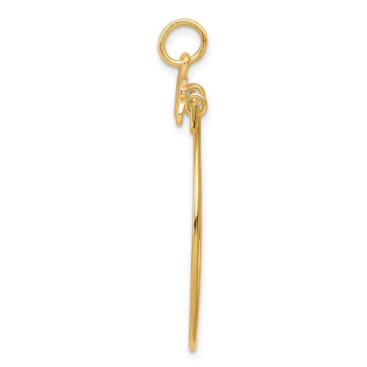 10K Yellow Gold Polished Large Memories Charm Holder