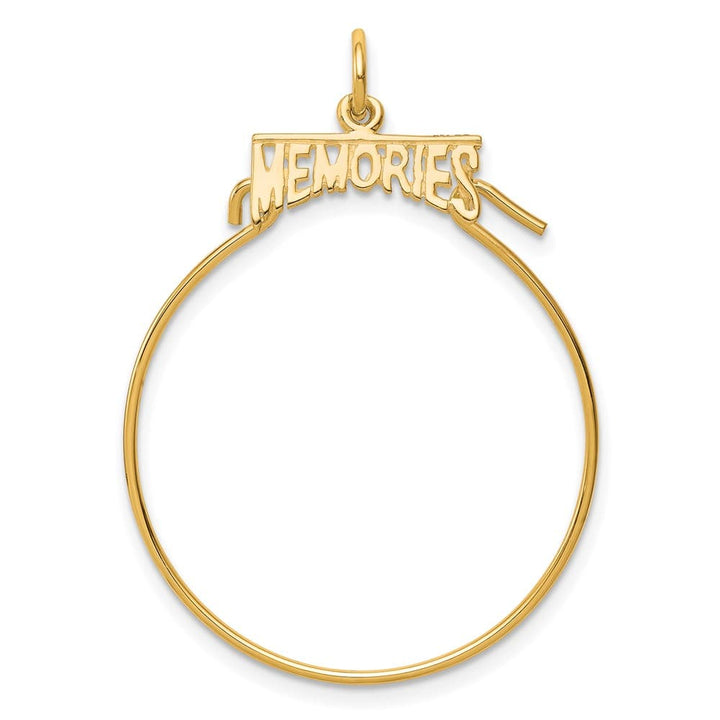 10K Yellow Gold Polished Large Memories Charm Holder