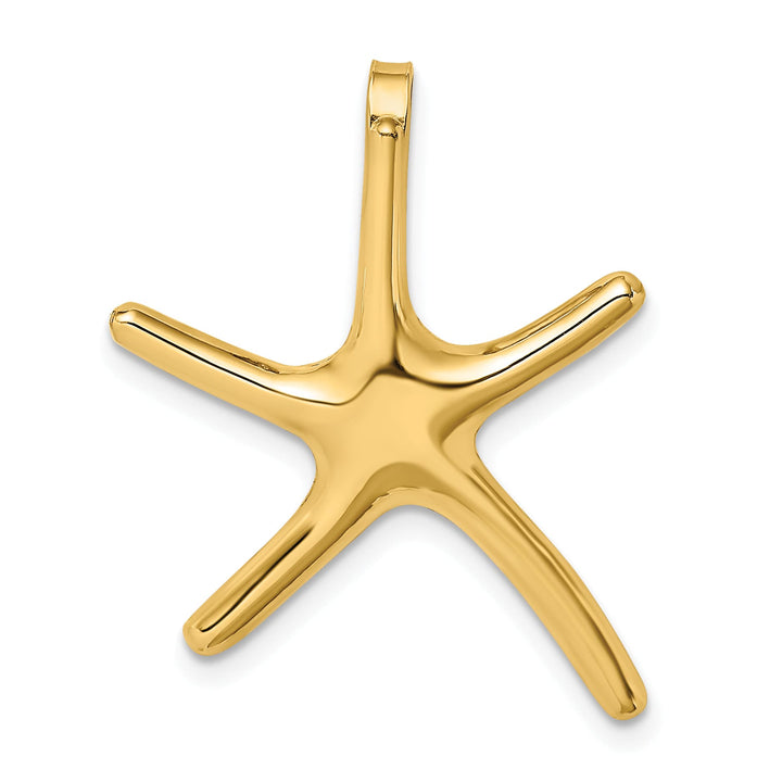 10K Yellow Gold Polished Large Starfish Chain Slide