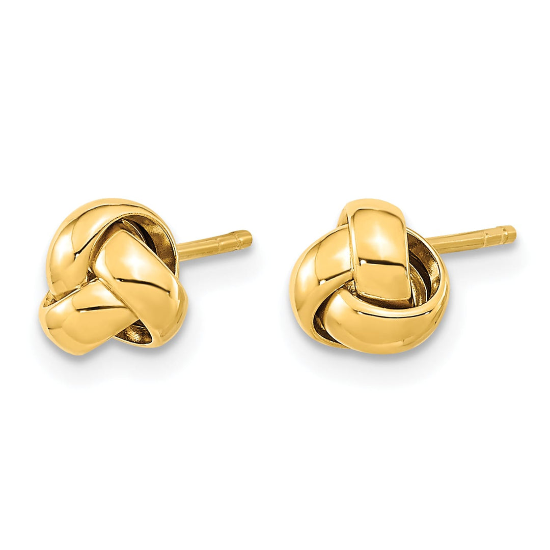 10k Yellow Gold Polished Love Knot Post Earrings, 6.2mm