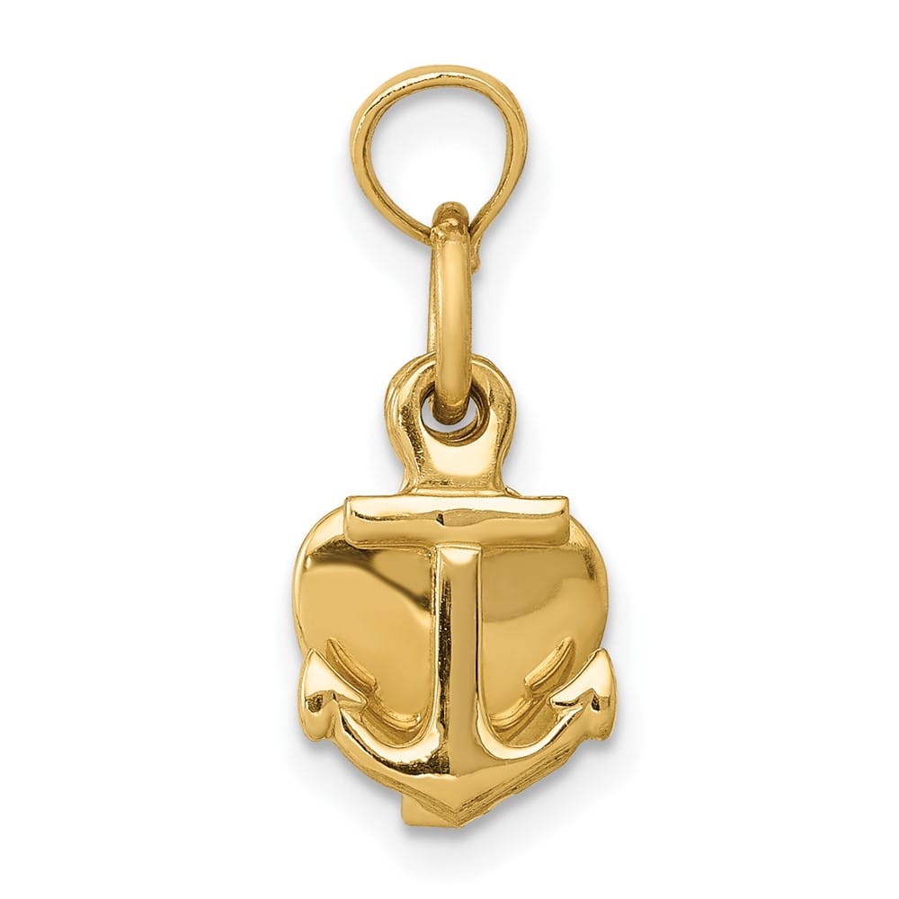 10K Yellow Gold Polished Medium Faith, Hope and Charity Charm