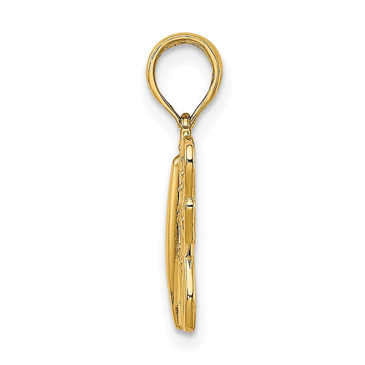 10K Yellow Gold Polished Medium Filigree Butterfly Charm
