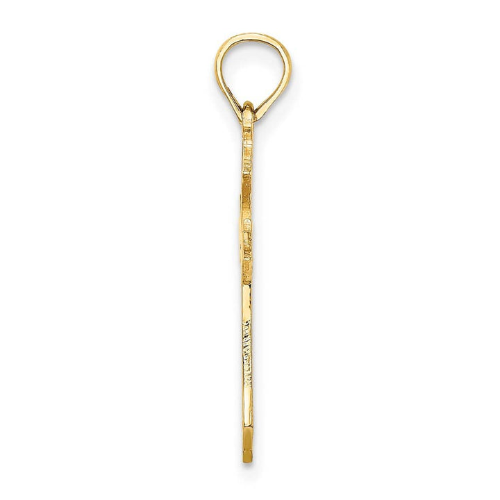 10K Yellow Gold Polished Medium Filigree Cross Charm