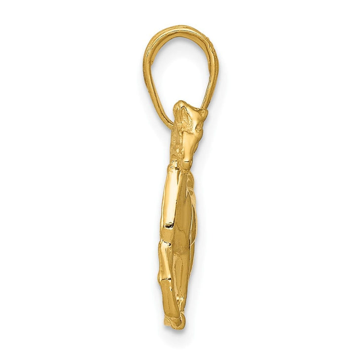 10K Yellow Gold Polished Medium Standing Horse Pendant