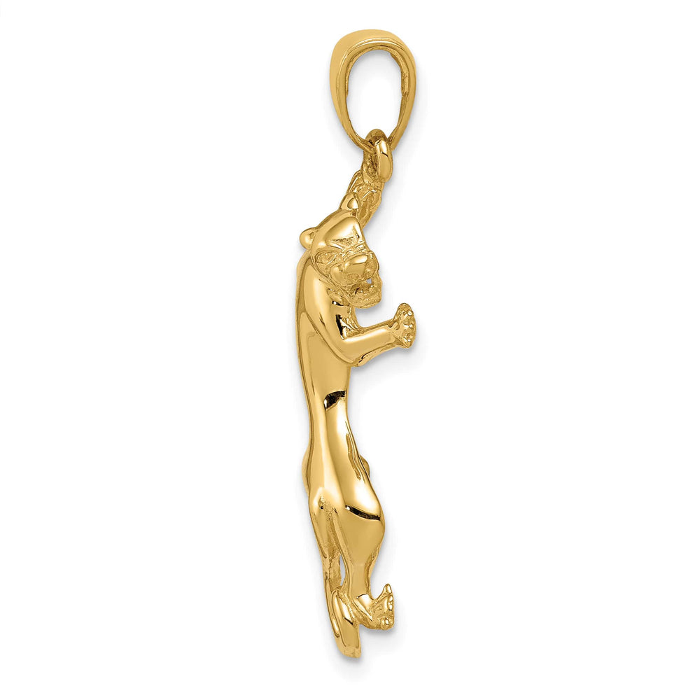 10K Yellow Gold Polished Panther Pendant