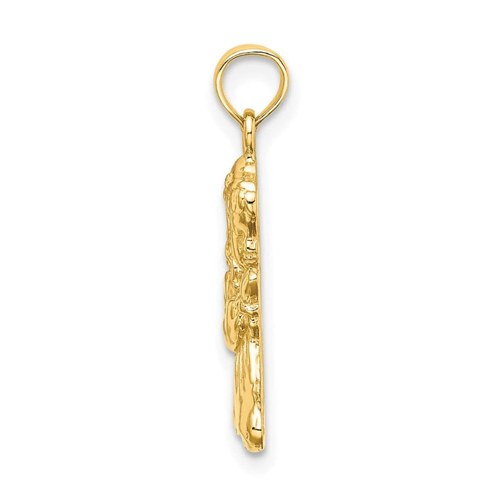 10K Yellow Gold Polished Praying Girl Charm