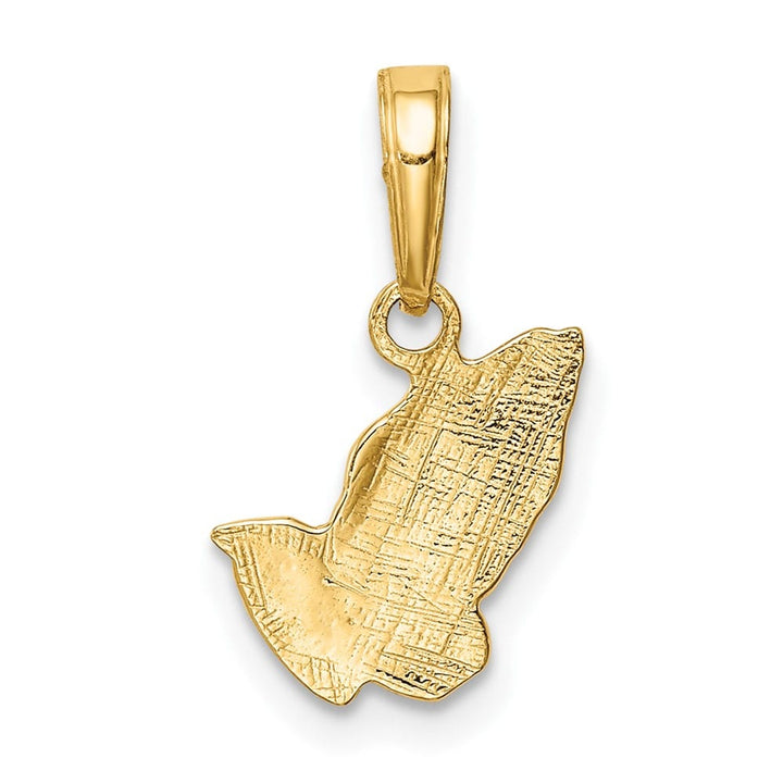10K Yellow Gold Polished Praying Hands Pendant