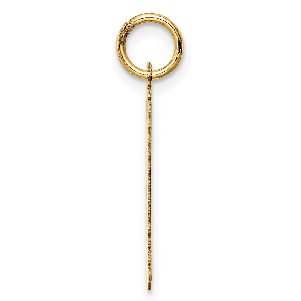10K Yellow Gold Polished Razor Blade Charm
