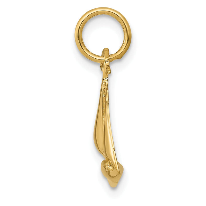 10K Yellow Gold Polished Sailboat Charm