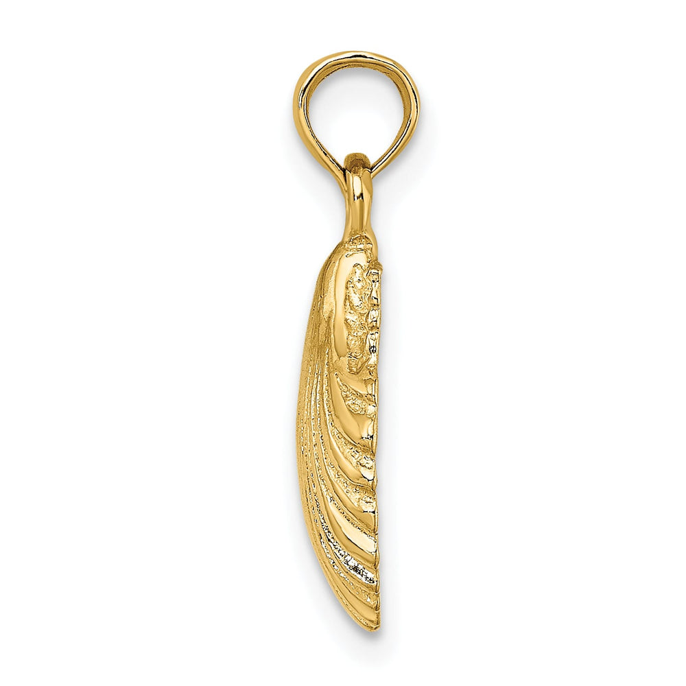 10K Yellow Gold Polished Scallop Shell Charm, Small