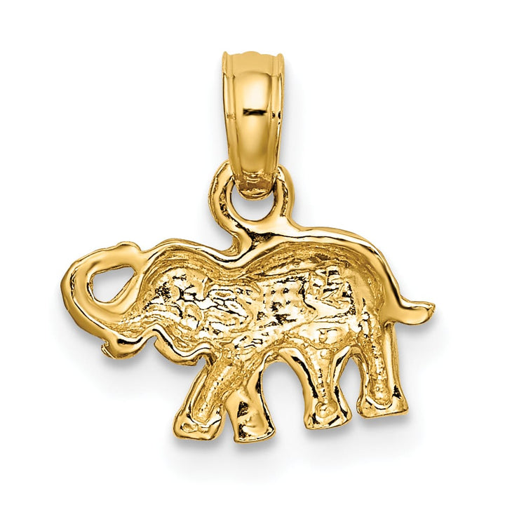 10K Yellow Gold Polished Small Elephant Charm