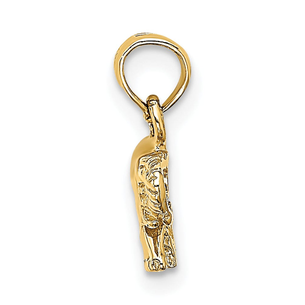 10K Yellow Gold Polished Small Elephant Charm