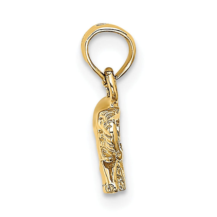 10K Yellow Gold Polished Small Elephant Charm