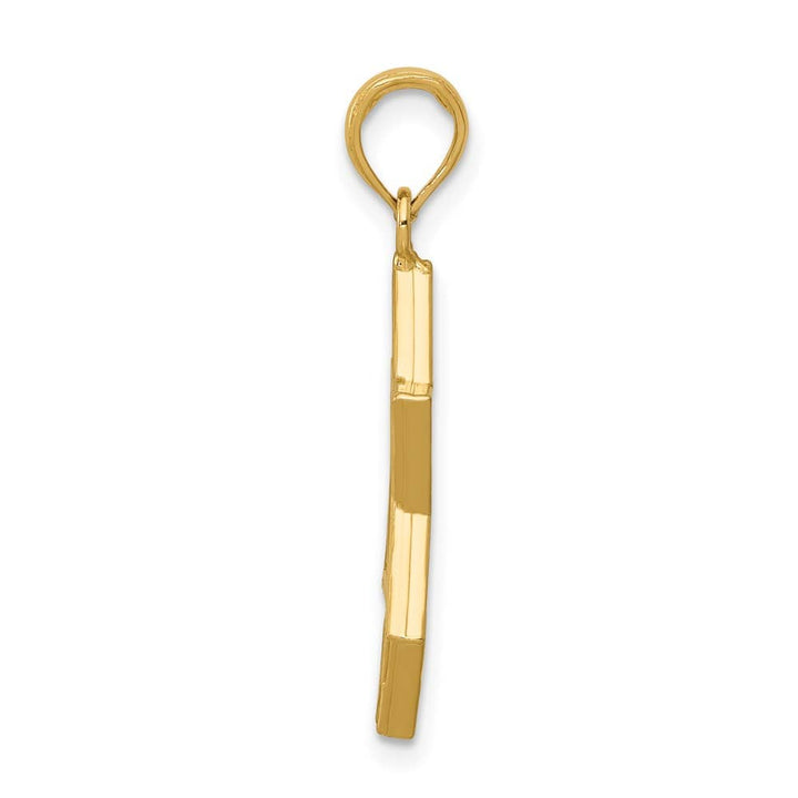 10K Yellow Gold Polished Star of David 23 mm x 17 mm Pendant