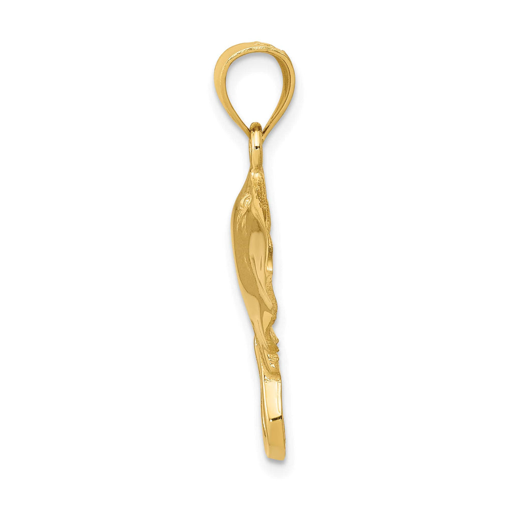 10K Yellow Gold Polished Stingray Pendant