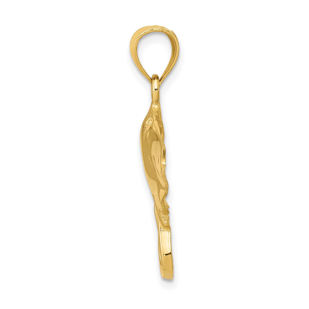 10K Yellow Gold Polished Stingray Pendant