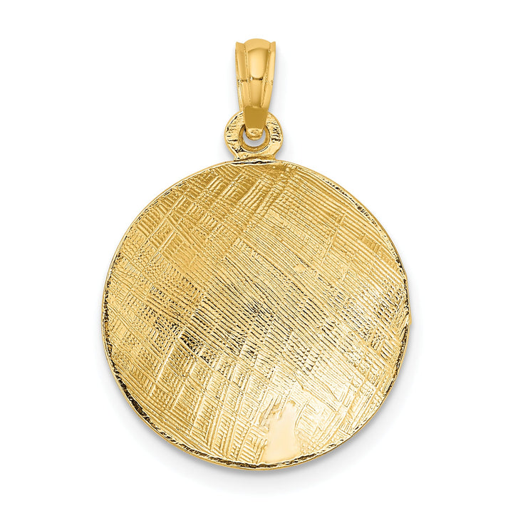 10K Yellow Gold Polished Volleyball Charm
