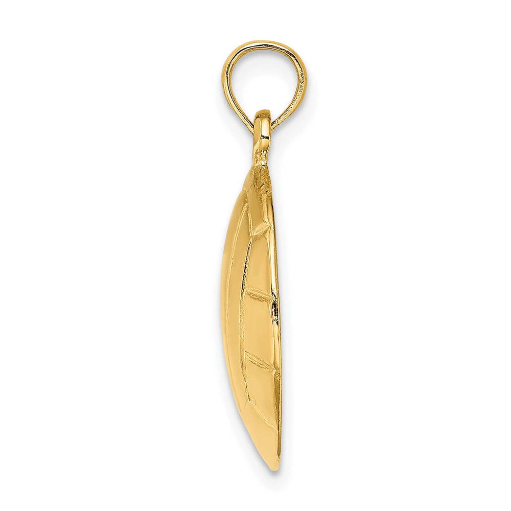 10K Yellow Gold Polished Volleyball Charm