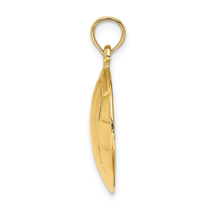 10K Yellow Gold Polished Volleyball Charm