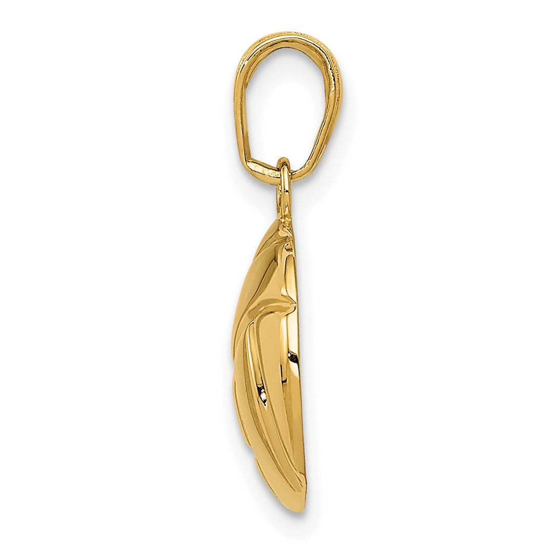 10K Yellow Gold Polished Volleyball Pendant