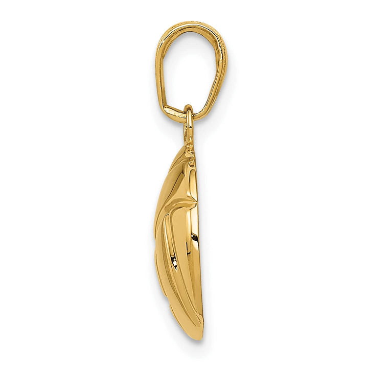 10K Yellow Gold Polished Volleyball Pendant